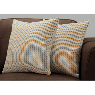 Coussins, ensemble de 2, 18 x 18 carrés, insert inclus, accent, canapé, canapé, chambre à coucher, polyester (Ensemble de 2)