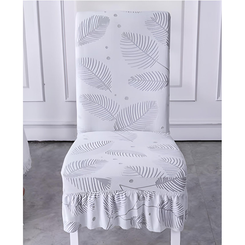 Housse texturée pour chaise de salle à manger Grey Leaf