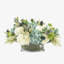 Arrangement floral mixte avec hortensias, chardon et protées-94242640