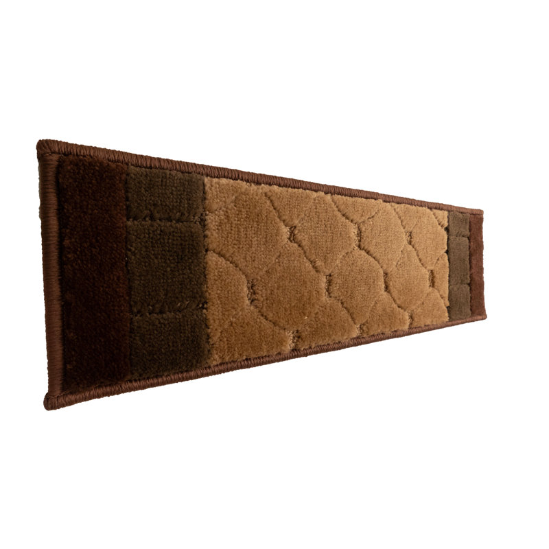 Tapis d'escalier de taille personnalisée par pouces, lavable à la machine, motif de volée abstraite, tapis antidérapants doux à velours moyen