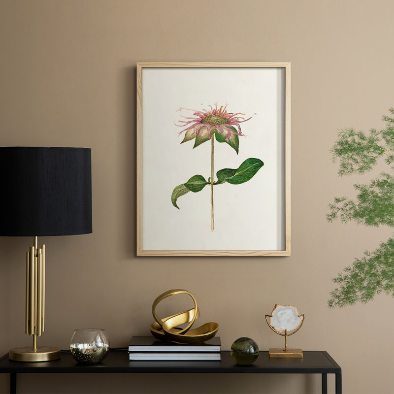 Mauve Garden Flowers V, reproduction encadrée - bois massif, Naturel, H 21 po x l 17 po