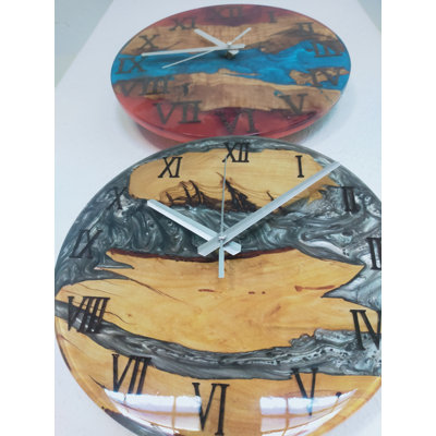 Resin Wall Clock, Wall Clock, Wood Clock, Wall Decor, Wooden Clock, Large Wall Clock, Large Wall Clock,
