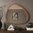 45 Inch Asymmetrical Solid Wood Framed Wall Mirror, Walnut