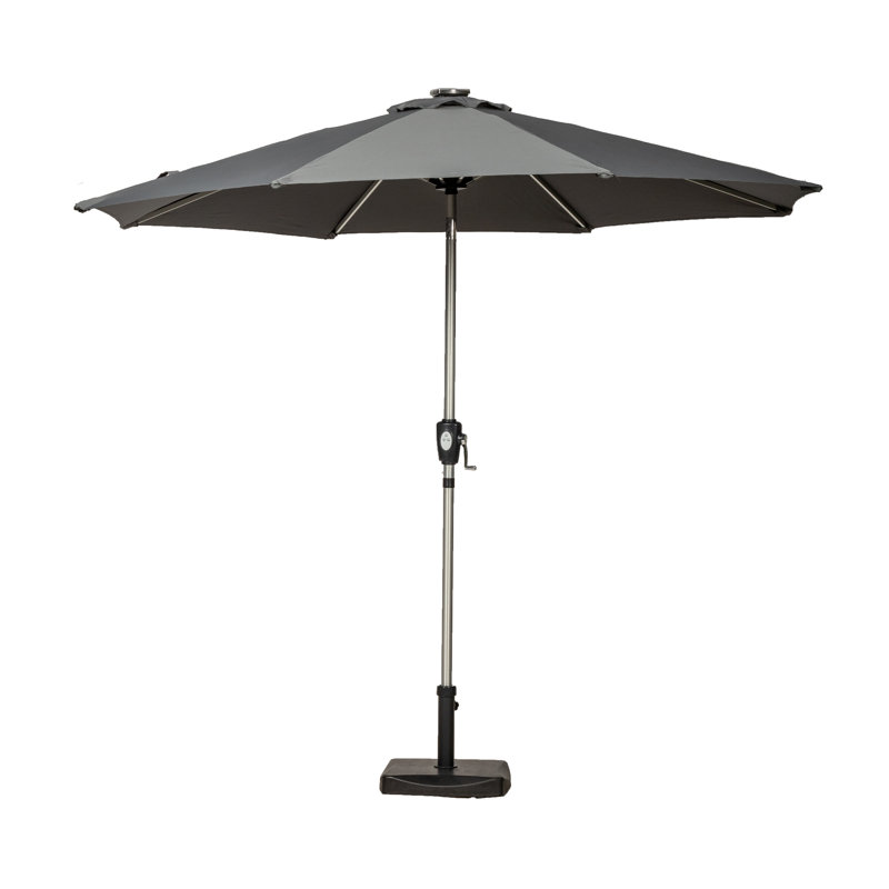 Sahara Traditional Parasol, 225cm H x 270cm W x 270cm D, Grey