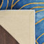 Tapis en viscose touffeté à la main bleu / mauve / jaune-87183723