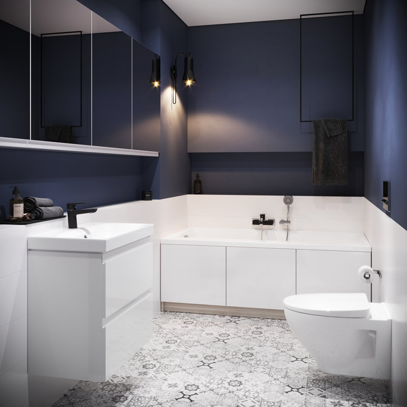 Moduo 49.5cm Single Bathroom Vanity Base Only, White