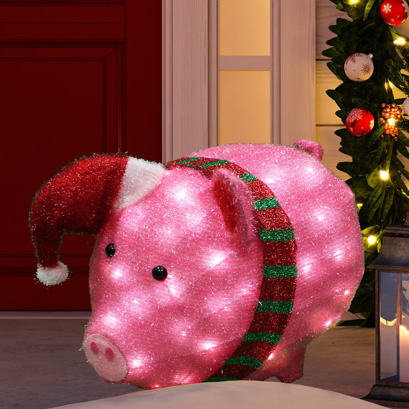 3D Pig Christmas Decoration