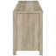 Meuble télé à 2 portes en pin vieilli pour téléviseur de 70 à 79 pouces, portes coulissantes, deux tiroirs, charme rustique, design d'espace, fonctionnalité moderne, support en bois d'ingénierie de 23,5 po de hauteur et 76,96 po de largeur, compatibilité, hauteur,-1415397687