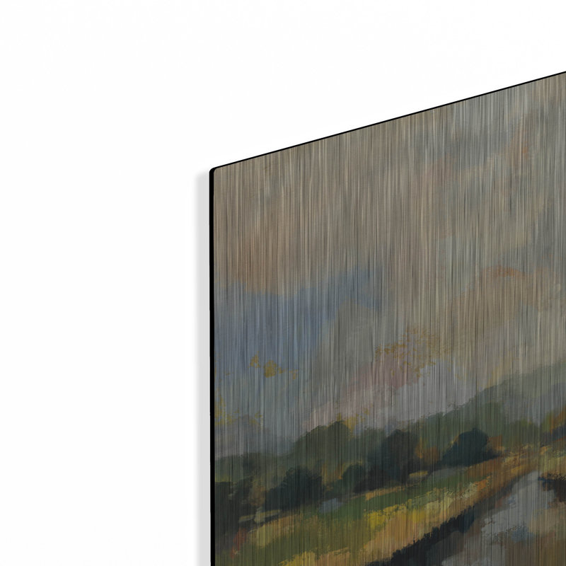 Luxe Metal Art 'Amber Riverbank'  by Silvia Vassileva Metal Wall Art, 12" x 12", 12" H x 12" W