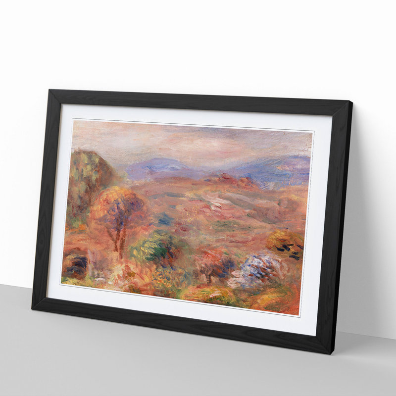 Landscape Vol.6 by Pierre-Auguste Renoir - Picture Frame Painting, Black Framed, 65cm H x 90cm W x 2cm D