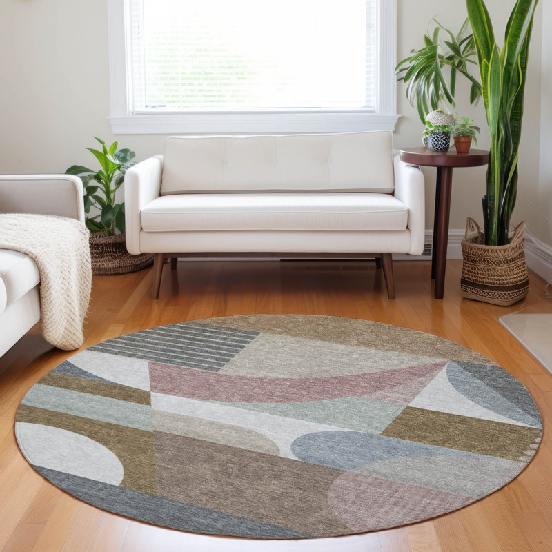 Tapis intérieur / extérieur lavable à la machine Cinead ACN1667, Rond 8 pi