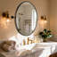 Miroir de salle de bain pivotant avec cadre en métal noir 20 po x 28 po