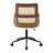 Breathable Cane Back Home Office Chair With Mid-Century Walnut Frame & Adjustable Swivel Base-1662000983
