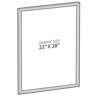 Wall Mount Plastic Snap Poster Frame 22" x 28" Portrait/Landscape Sign Holder Frame