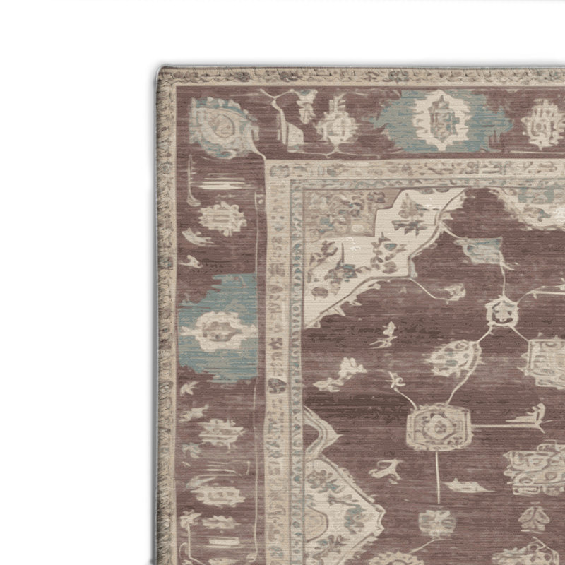 Tapis intérieur et extérieur brun Overdyed, Rectangulaire 2 pi x 3 pi