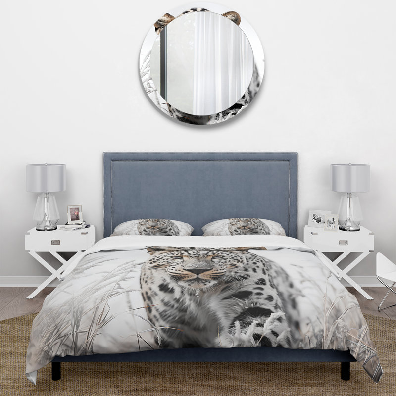 Jungle Leopard Stalk I - Ensemble de housse de couette animaux - Microfibre de polyester