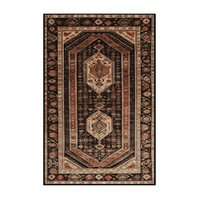 Tapis brun turc lavable à la machine