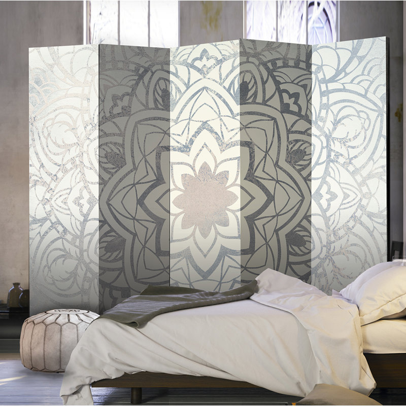 Jaouhara 172cm H Solid Wood Folding Room Divider, 5