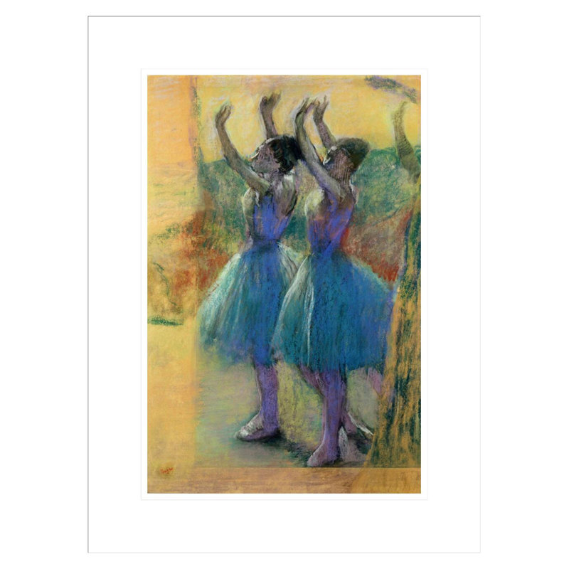 «Two Blue Dancers» par Edgar Degas, impression giclée encadrée, H 21,75 po x l 16,22 po