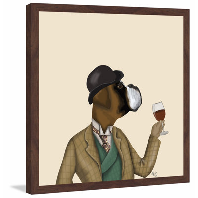 Classy Animals " Boxer Wine Snob "