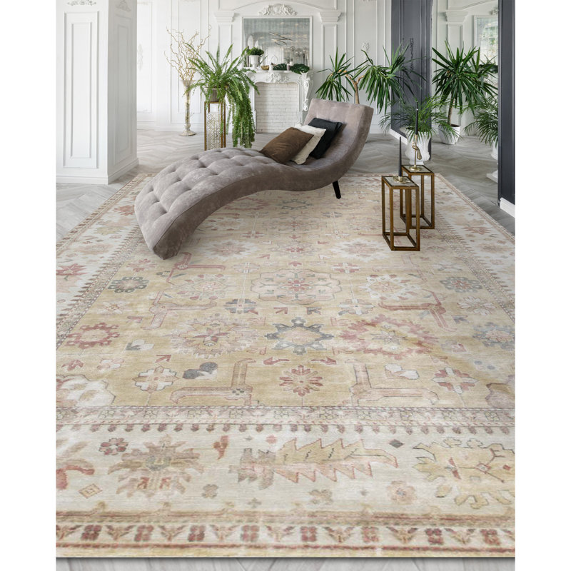 Oushak Hand Woven Wool Oriental Area Rug