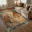 Tapis d'automne lavable Goldene Vintage Tiger Desert Brown - Tapis doux en cachemire pour salon, chambre ou bureau-1835400273-1817389574