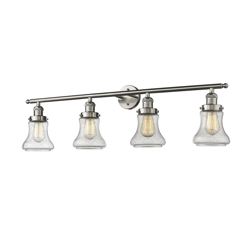 Lumière de vanité de 4-lumière Reyhani, Brushed Satin Nickel, Seedy