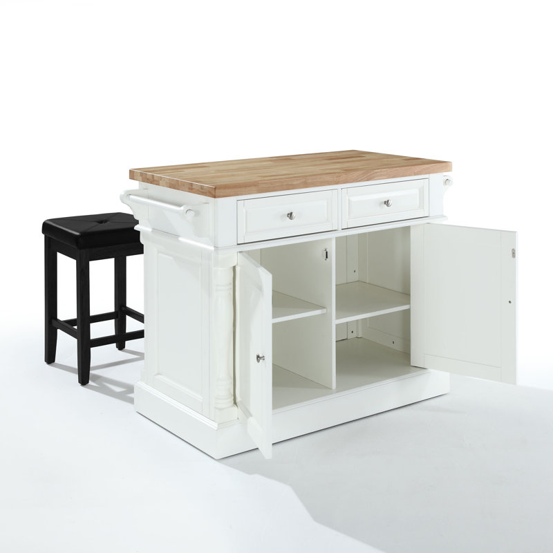Diamondback 48.25 " W Kitchen Island Set, White