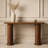 Solid Wood Sculpted Leg Console