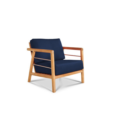 Fauteuil club d'extérieur en teck Goronwy Aalto