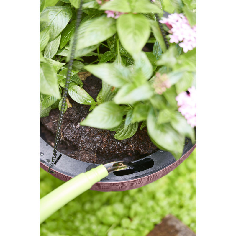 Rustic Brown High-Density Resin Self-Watering Hanging Planter