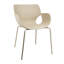 Fauteuil empilable d'extérieur Allenhurst de couleur beige-257146091