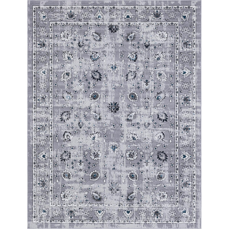 Clevinger Floral Indoor Rug, Rectangle 9'10" x 13'3"