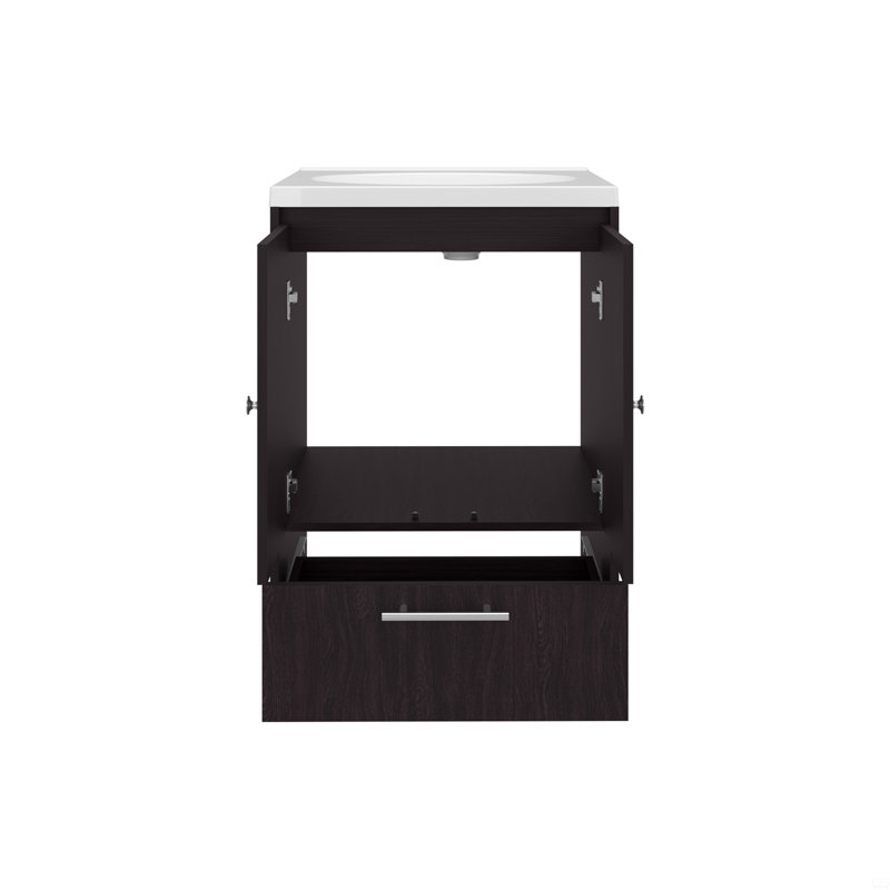 Meuble-lavabo avec lavabo, 2 portes, 1 tiroir
