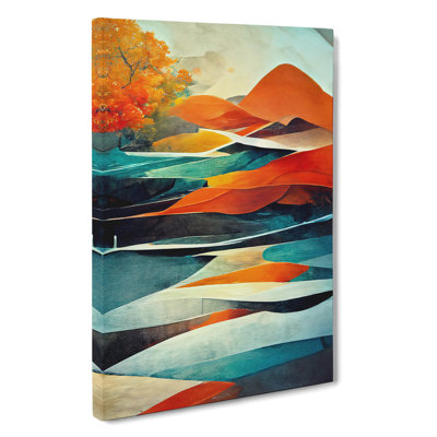 Meadow Landscape Abstract No.2 - Wrapped Canvas