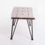 Table basse d'extérieur And And Stylish, fabrication en bois et en fer, 18 po x 43 po 18 po, finition patio rustique