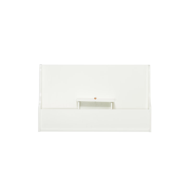 Bureau pliant en bois massif avec rangement et tiroir Bansom, blanc