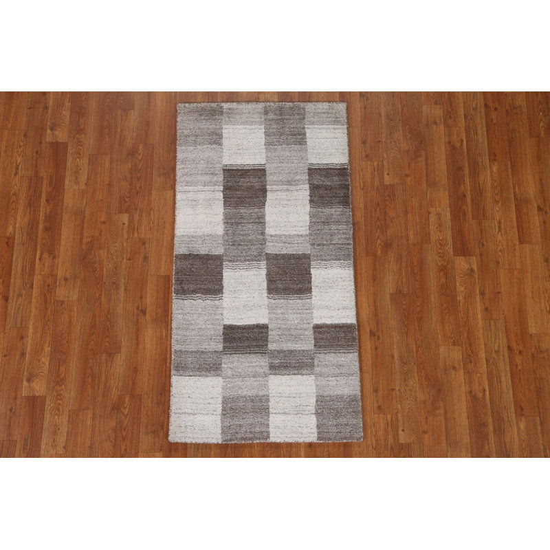 Tapis damier Gabbeh 2 x 5