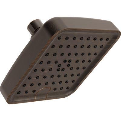Pomme de douche carrée 6 pouces Delta à 4 réglages bronze huilé, 1,75 gal / min
