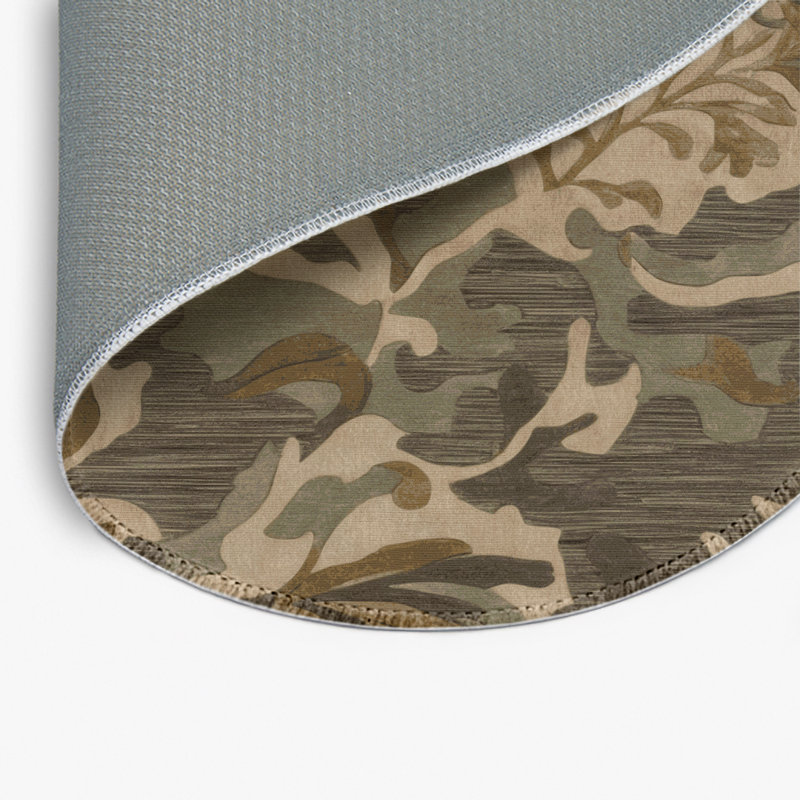Tapis d'intérieur et d'extérieur brun Nature, Rond 5 pi