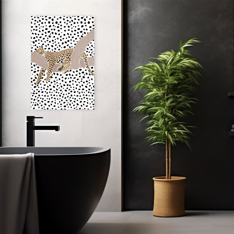 Art contemporain, art contemporain abstrait girafe, H 24 po x l 16 po
