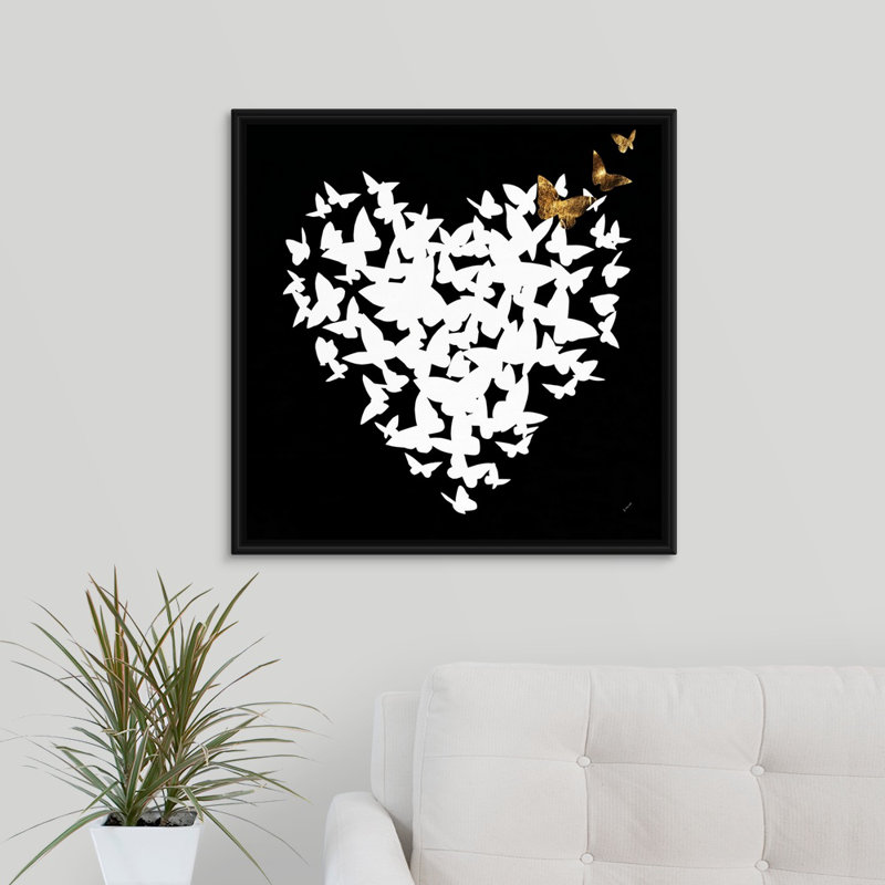 « cardiaque aflutter i », impression sur toile, H 25,7 po x l 25,7 po x p 1,75 po, Cadre flottant noir