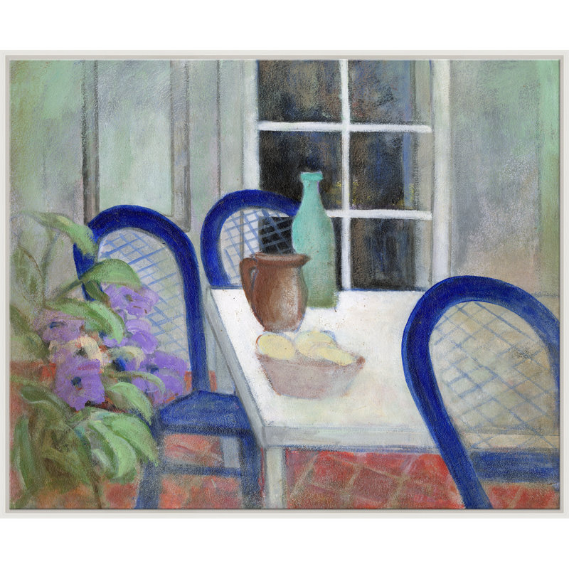 «Courtyard Still Life», peinture sur toile encadrée