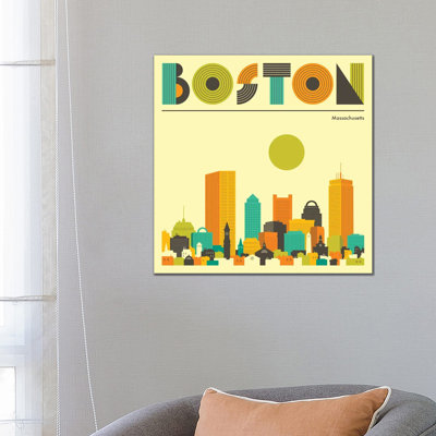 Boston Skyline I 1 Piece Wrapped Canvas Wall Art