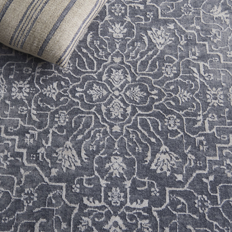 Tapis gris foncé / crème Calidia, Rectangle 6 pi x 9 pi