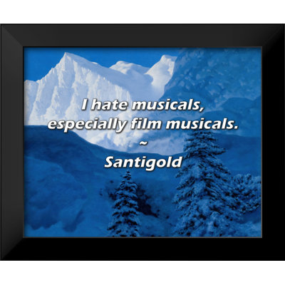 Santigold Quote: I hate musicals, especially film musicals.