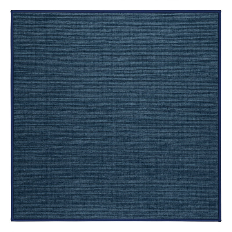 Machine Washable Solid Gray Area Rug, Square 3'