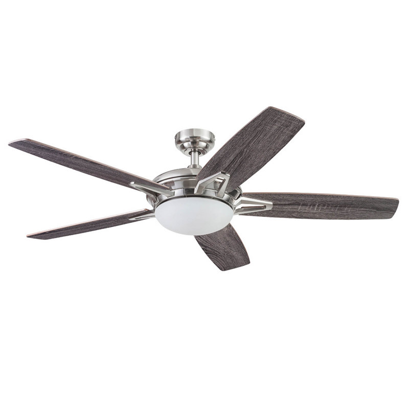 Clancy 52" Ceiling Fan with LED Light, Brushed Nickel