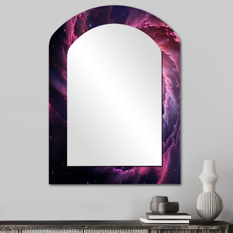 Abstrait galaxie mauve abstraite VI, 34 po x 25 po