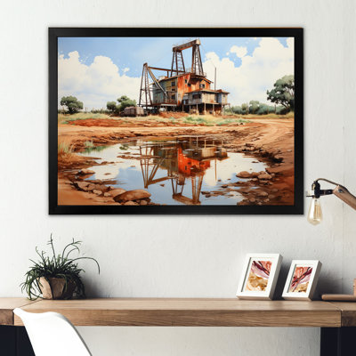 " Beige Oil Rig In Texas "